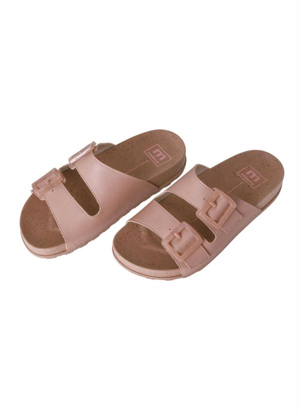 

Chinelo Moleca Nude com Fivela Dupla, Bege