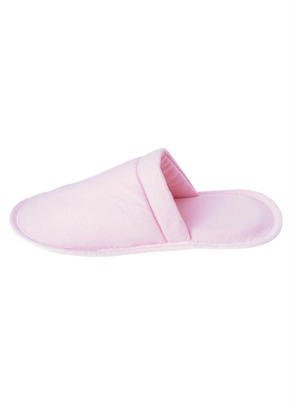 

Pantufa Rosa em Tecido