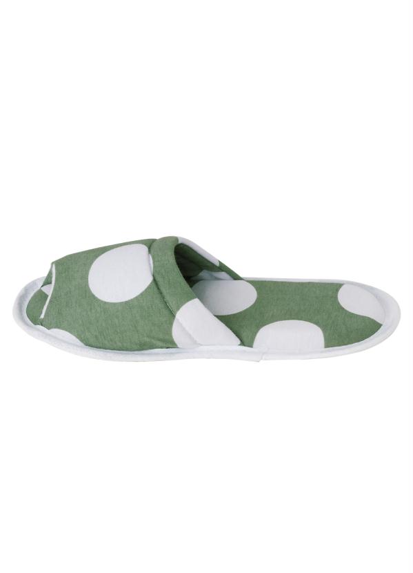 

Pantufa Verde em Tecido