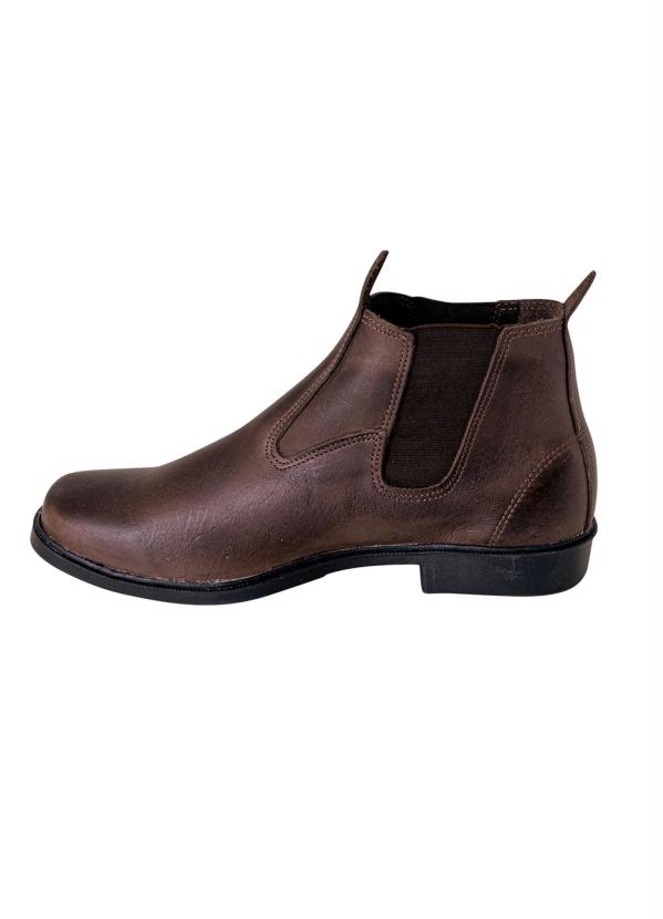 

Bota Masculina Café com Elástico, Marrom