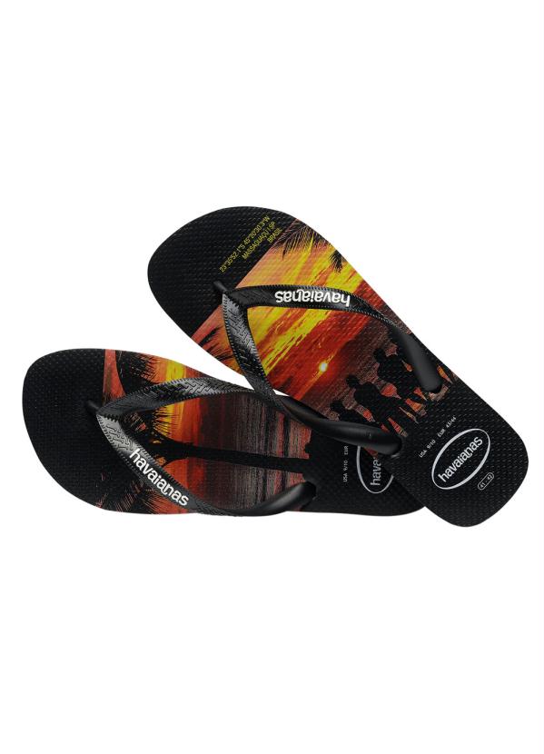 

Chinelo Havaianas Hype Preta, Preto