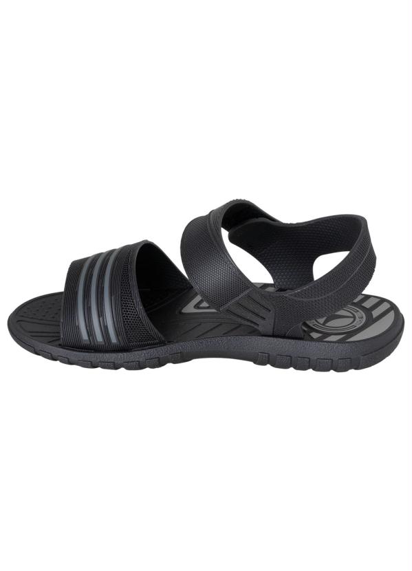 

Sandália Masculina Preta com Velcro, Preto