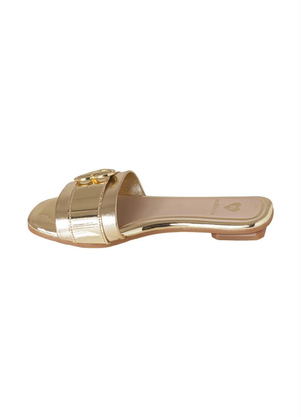 

Chinelo Molekinha Dourado com Fivela de Coração