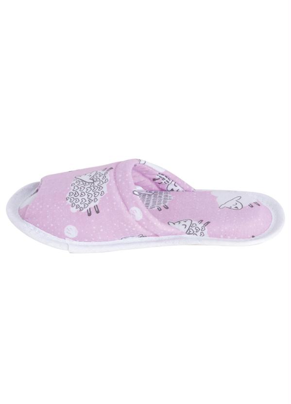 

Pantufa Infantil Ovelha em Tecido, Estampado