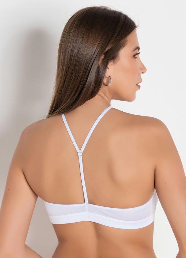 

Top Sutiã Branca com Renda, Branco