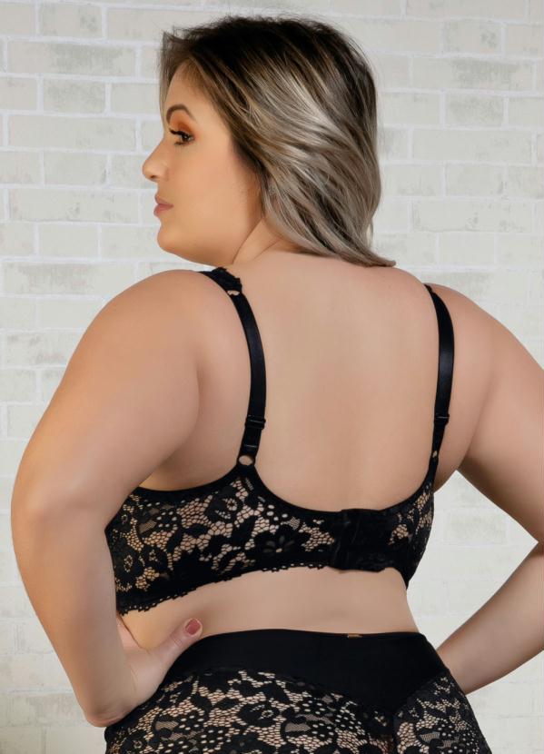 

Sutiã Top Plus Size de Renda Marcyn Preta, Preto