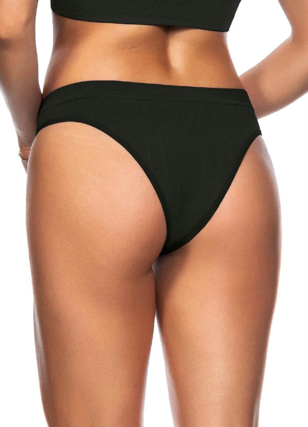 

Calcinha Tanga Jacquard sem Costura Preto