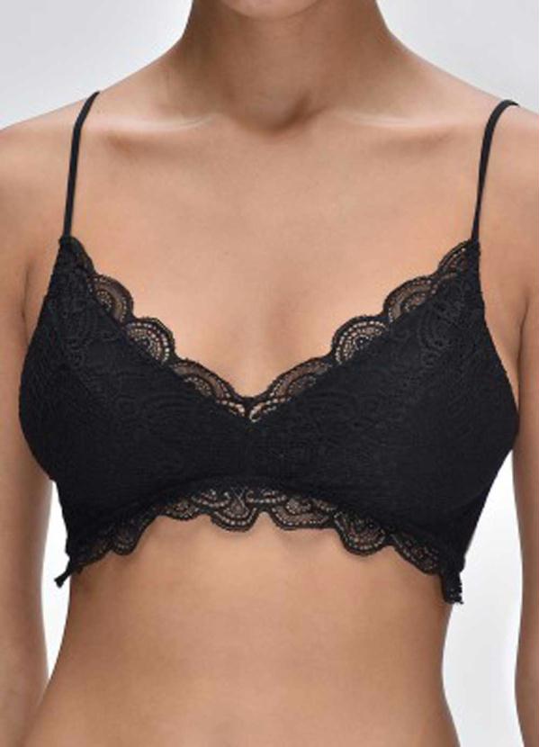 

Top Renda Tiras Preto