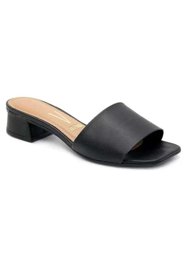 Tamanco Vizzano Salto Baixo Pelica Feminino Preto