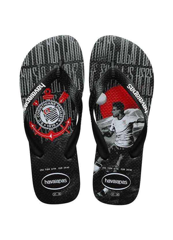 Chinelo Havaianas Top Times Corinthians Preto