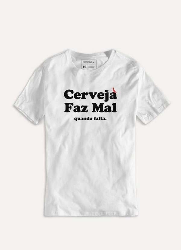 

Camiseta Cerveja Quando Falta Reserva Branco