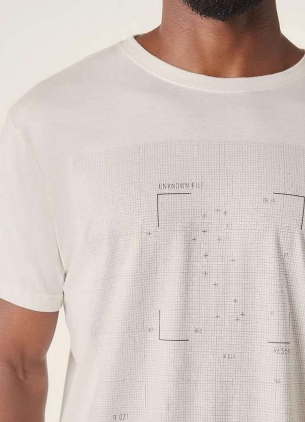 

Camiseta Estampada Pica Grid Vj Branco