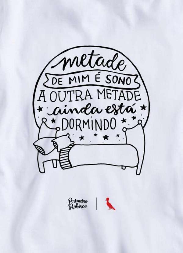 

Camiseta Mini Metade Branco