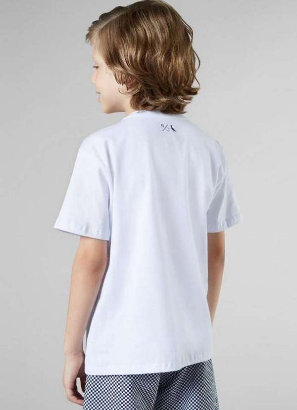 

Camiseta Mini Pf Pica Pau Xadrez Reserva Mini Bran, Branco