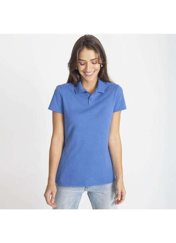 

Camisa Polo Feminina Azul