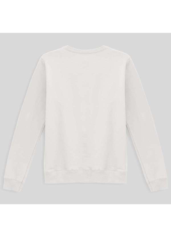 

Blusa Moletom Tradicional Feminina Gola C Branco