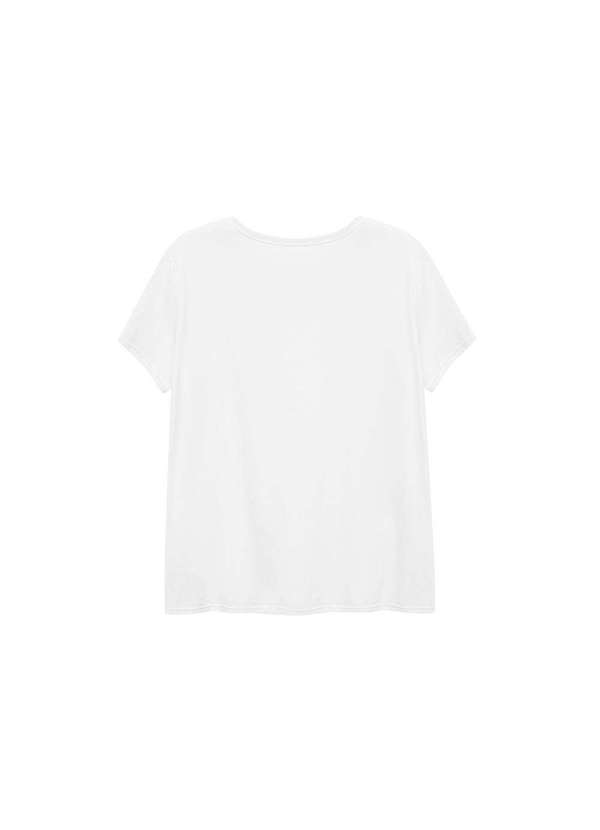 

Camiseta Reta Feminina Gola V Anti Odor Super Bran, Branco