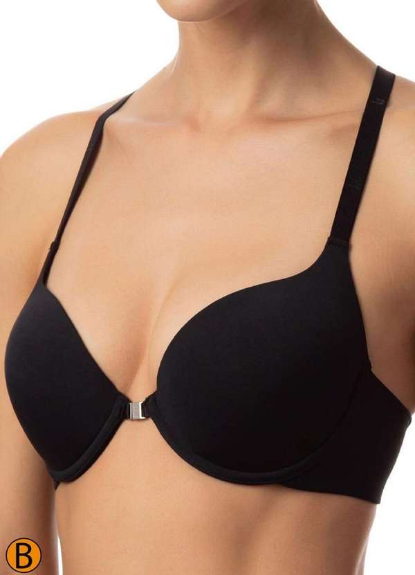 

Sutiã com Aro e Bojo Push Up Liz 51385 Taça B 71-P, Preto