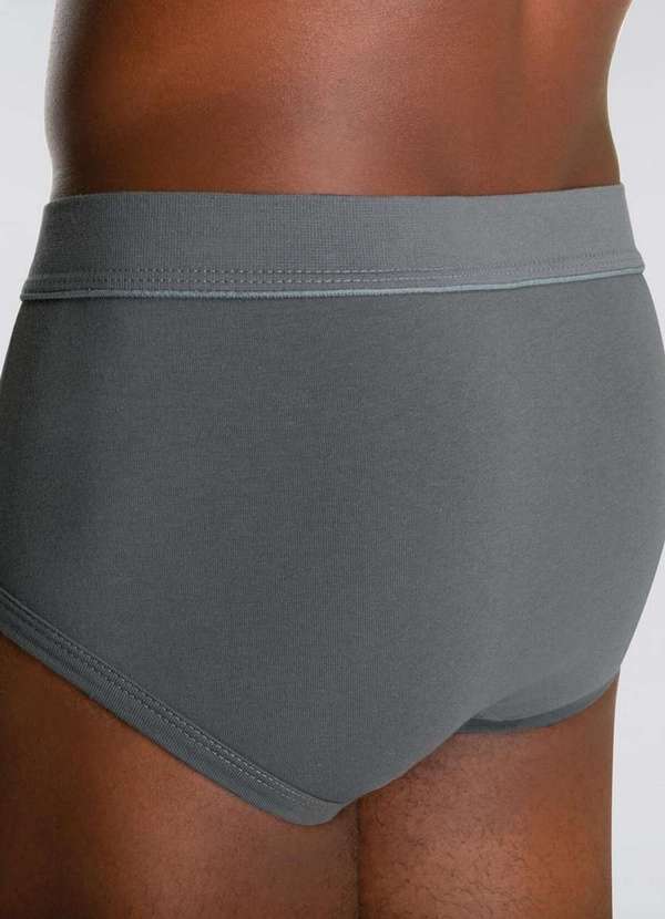 

Cueca Slip Lupo 516-001 com Abertura 8730-Chumbo, Cinza