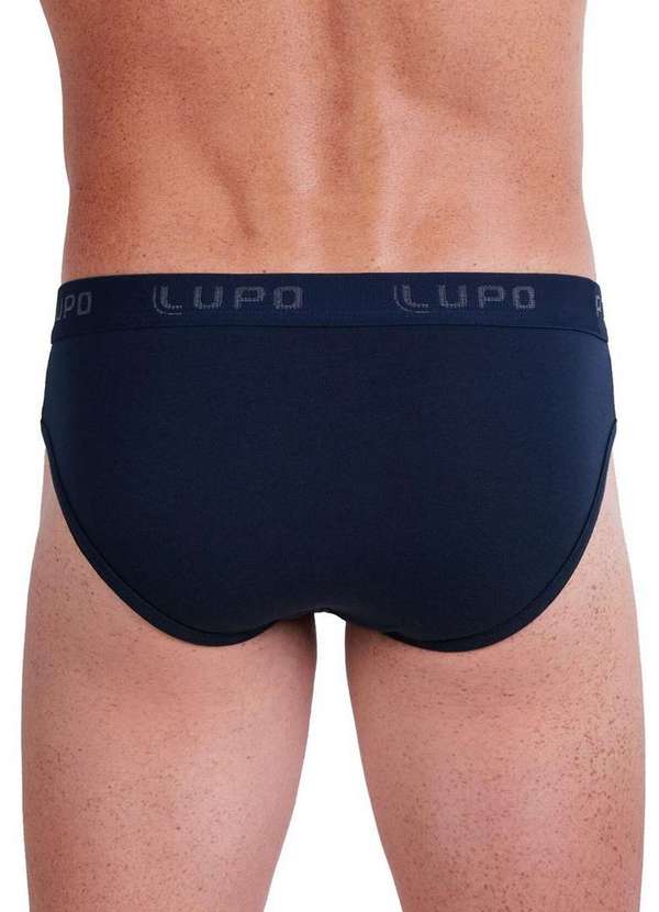 

Cueca Slip Lupo Cotton 485-002 280-Marinho, Azul