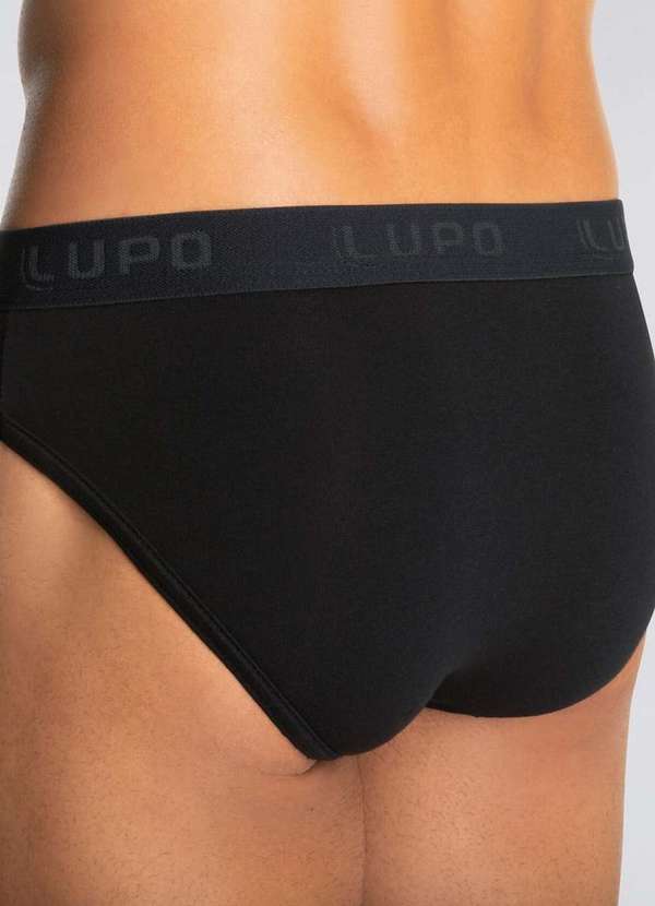 

Cueca Slip Lupo Cotton 485-002 999-Preta, Preto