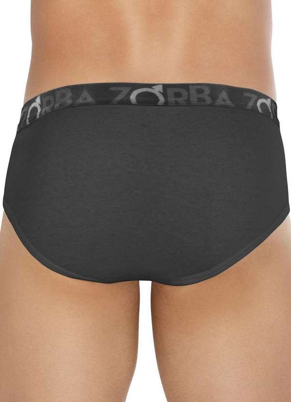 

Cueca Slip Zorba 643 Algodão 100-Chumbo, Cinza