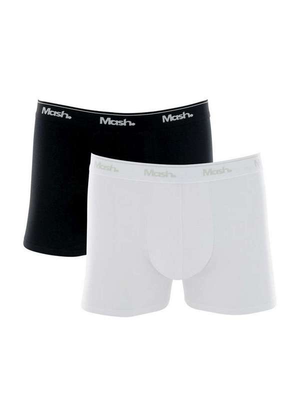 

Kit/2 Cueca Boxer Mash 110.04 Cotton Br00-Preto/Br, Multicores