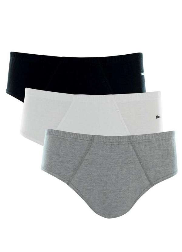 

Kit/3 Cueca Slip Mash 010.20 Cz05-Preto/Branco/Cin, Multicores