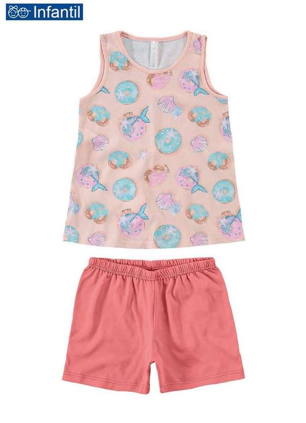 

Pijama Infantil Menina Curto Malwee 1000073492 B59, Laranja