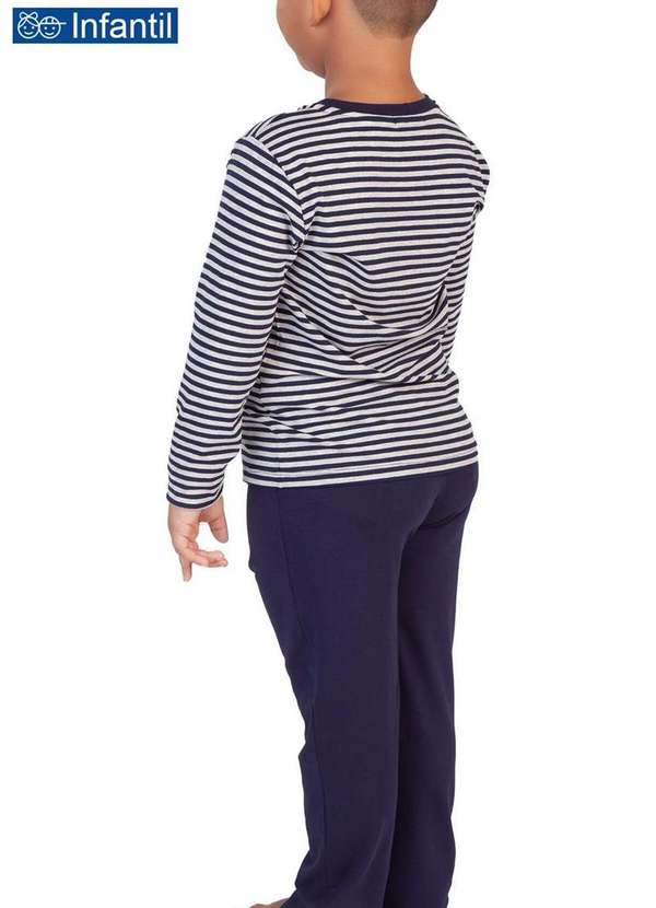 

Pijama Infantil Menino Longo Podiun 867 Marinho, Azul