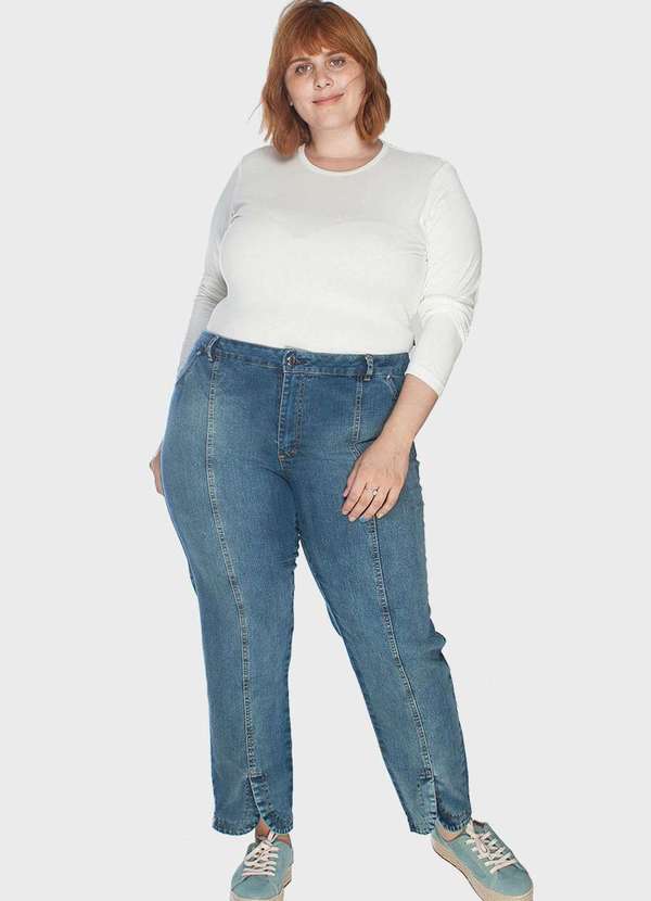 

Blusa Flamê Plus Size Branco Branco