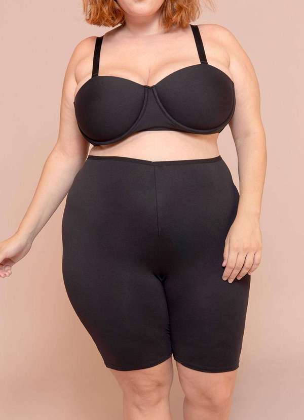 

Bermuda Anti Atrito Plus Size Preto-Exg Preto