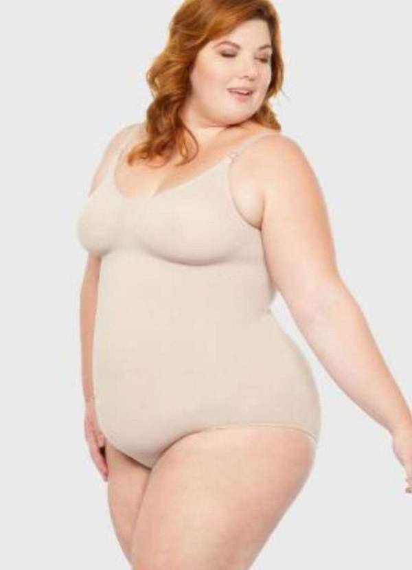 

Body Modelador Plus Size Marrom Bege