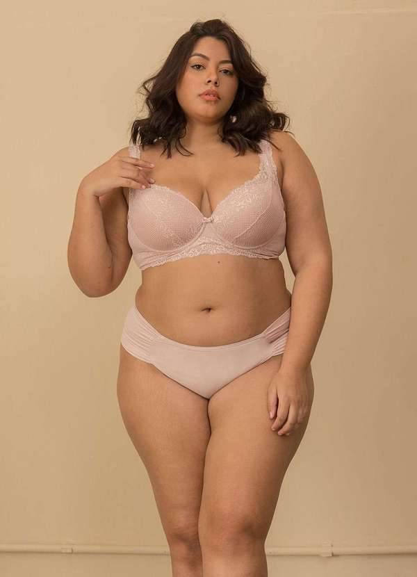 

Sutiã de Renda Plus Size Rosa-50 Rosa