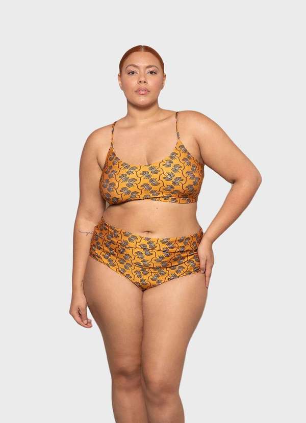 Hot Pants 3 Alturas Plus Size Laranja