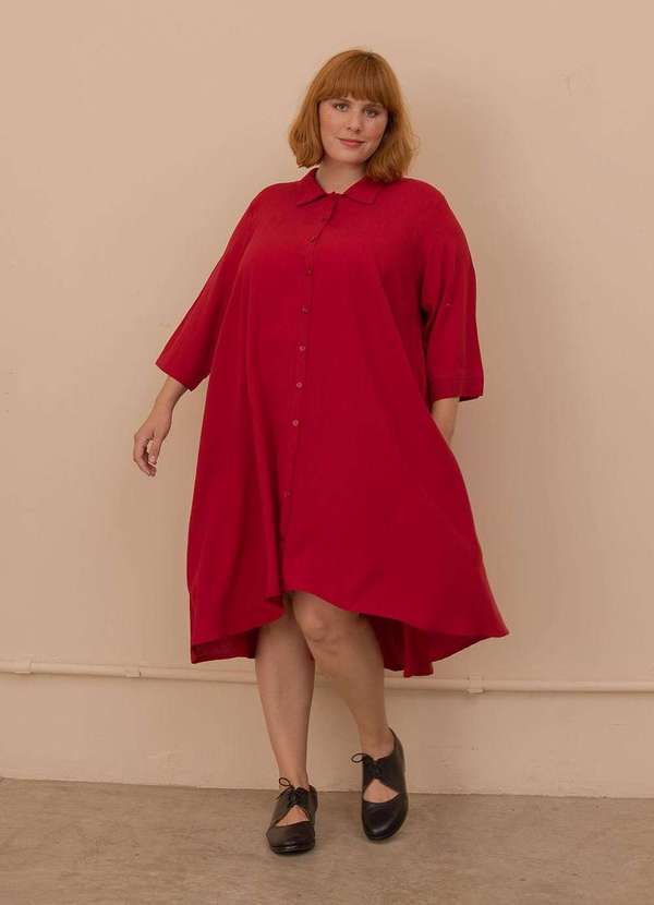 

Vestido Chemise Gisela Plus Size Vermelho- Verm