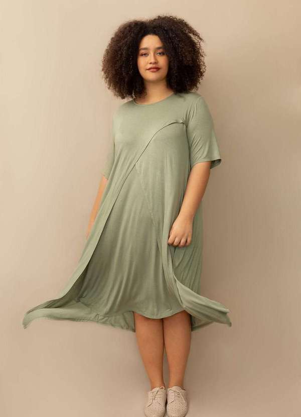 

Vestido Eduarda Plus Size Verde-Gg Verde