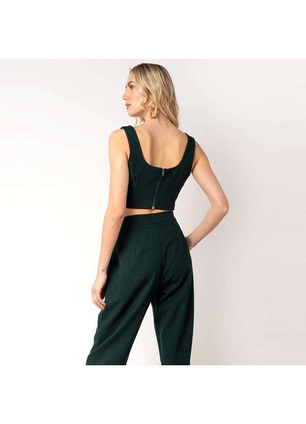 

Cropped Alfaiataria Elora Feminino - Verde -  Ver