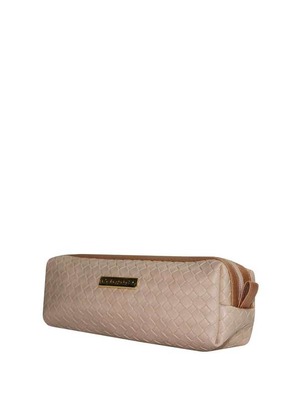 

Necessaire Feminina Tressê Gold Pequena Le Postich, Bege