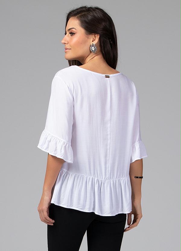 

Blusa com Decote de Tiras Off White, Branco