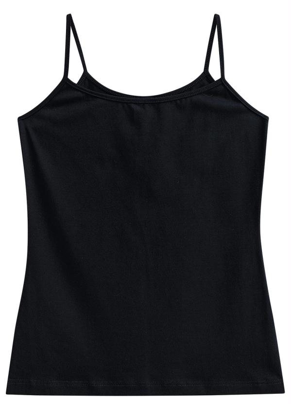 

Blusa Básica de Alça Preta Malwee, Preto