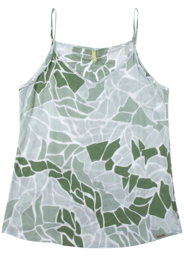 

Blusa com Alça Fina Estampada Verde