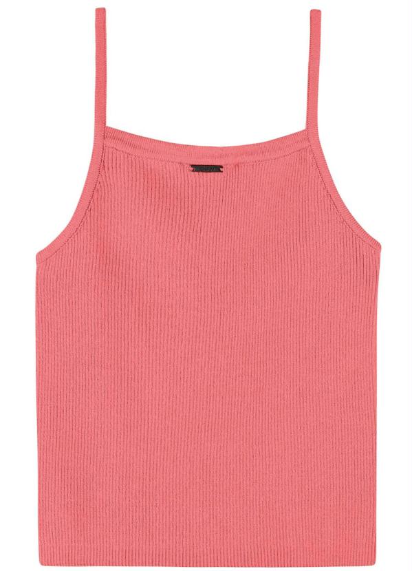 

Blusa Coral em Tricô Canelada, Rosa