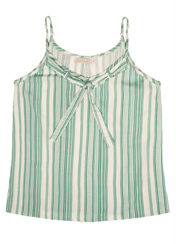 

Blusa de Alça Listrada Verde