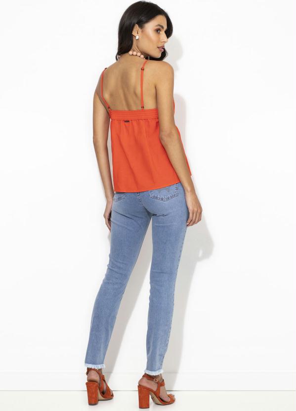 

Blusa Linho de Alças Laranja