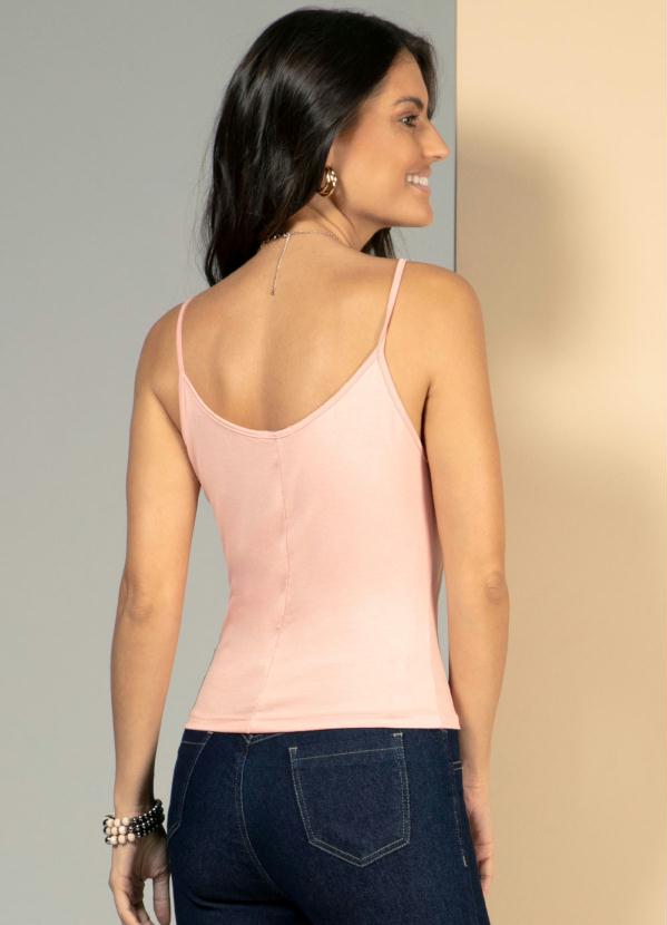 

Blusa Rosa de Alças Básica