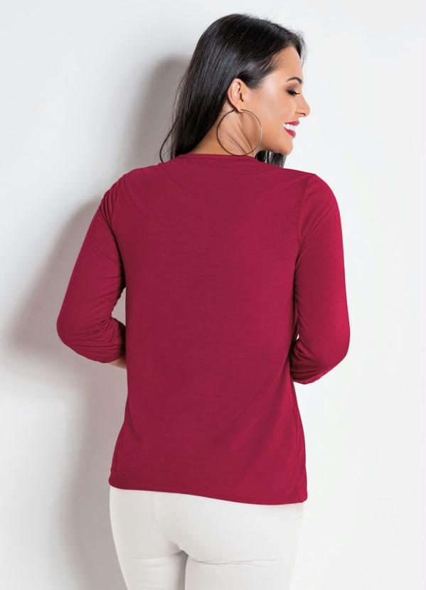 

Blusa com Gota e Amarração Frontal Cereja, Rosa