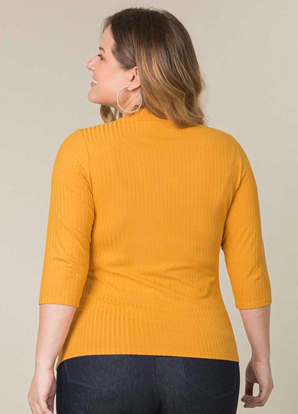 

Blusa Malha Canelado Tracy Amarelo