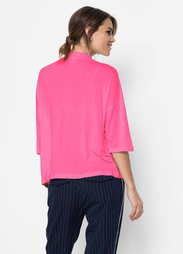 

Blusa Oversized Gola Alta Rosa