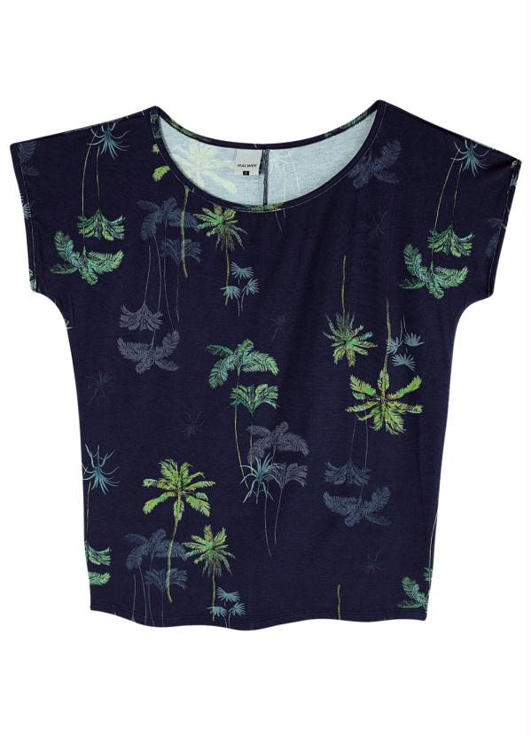 

Blusa Azul Tropical em Viscose